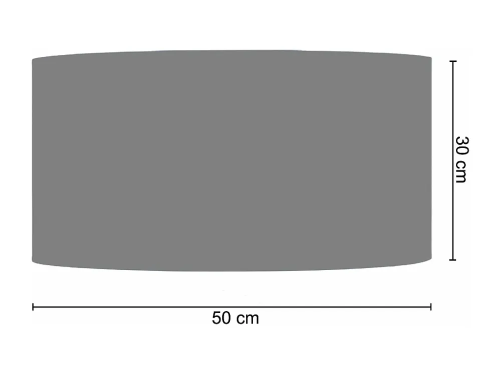 Abajur TOSEL VERA 60 CL cordão de algodão cilindro preto D60 x H23 cm para Leitura Noturna
