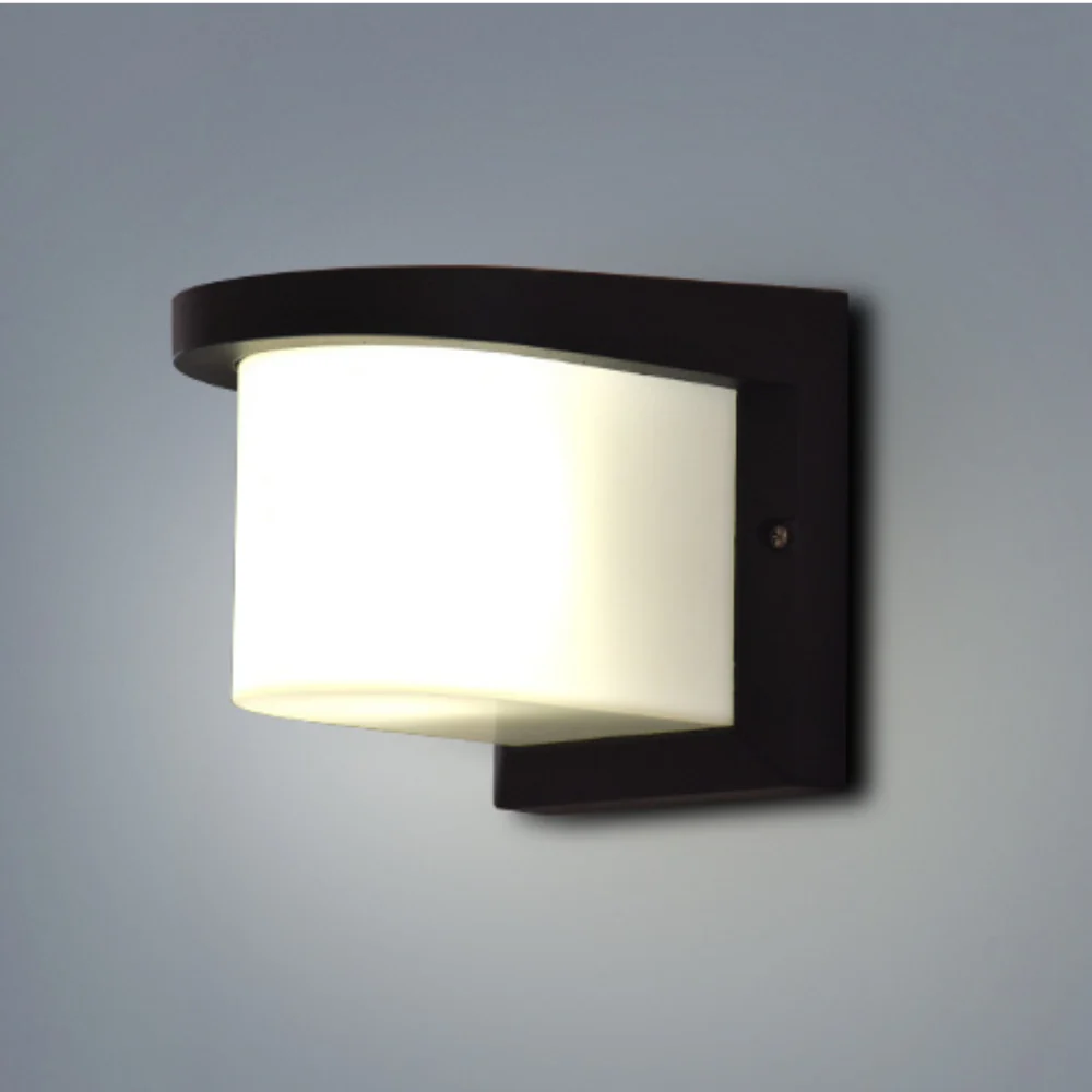 Aplique de Parede Oval Preto P/ 1 Lâmpada E27 IP65 LED7 | Ajuste de Ângulo
