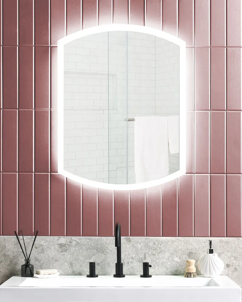 Oval LED Wall Mirror ø 78 cm Prata BEZIERS