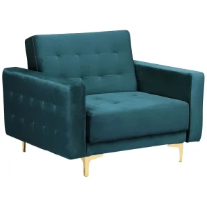 Plafon de Parede Armchair ABERDEEN Veludo Teal