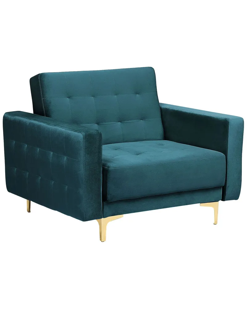 Plafon de Parede Armchair ABERDEEN Veludo Teal