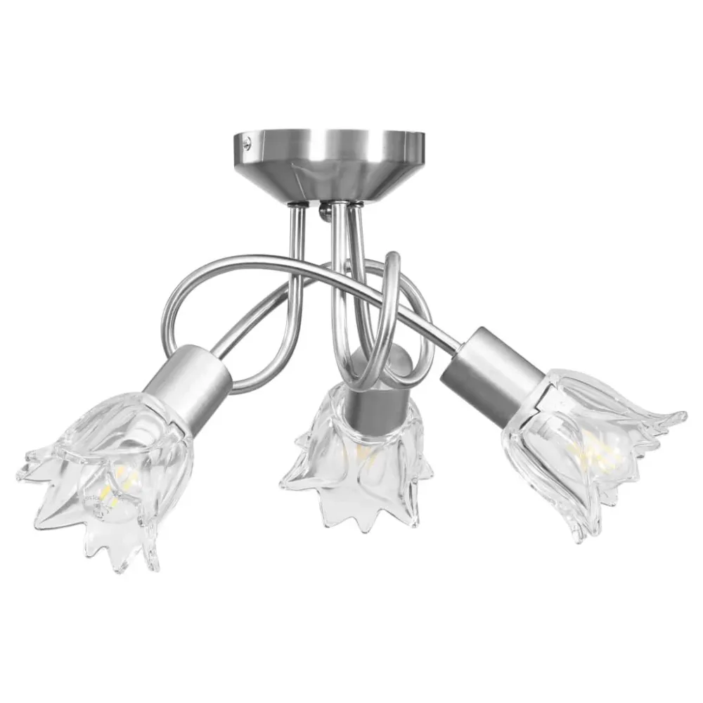 Profissional IP44 Candeeiro de teto com abajures de vidro tulipa 3 lâmpadas E14