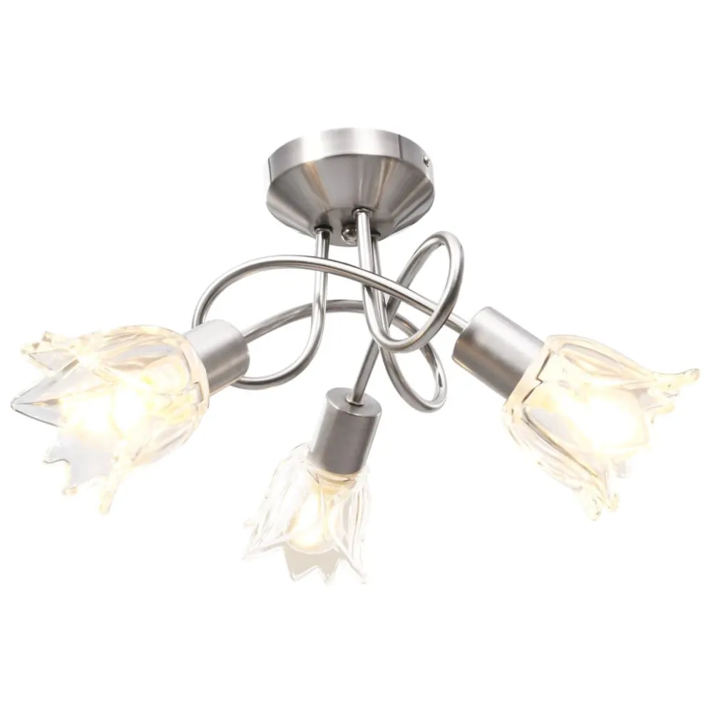 Profissional IP44 Candeeiro de teto com abajures de vidro tulipa 3 lâmpadas E14