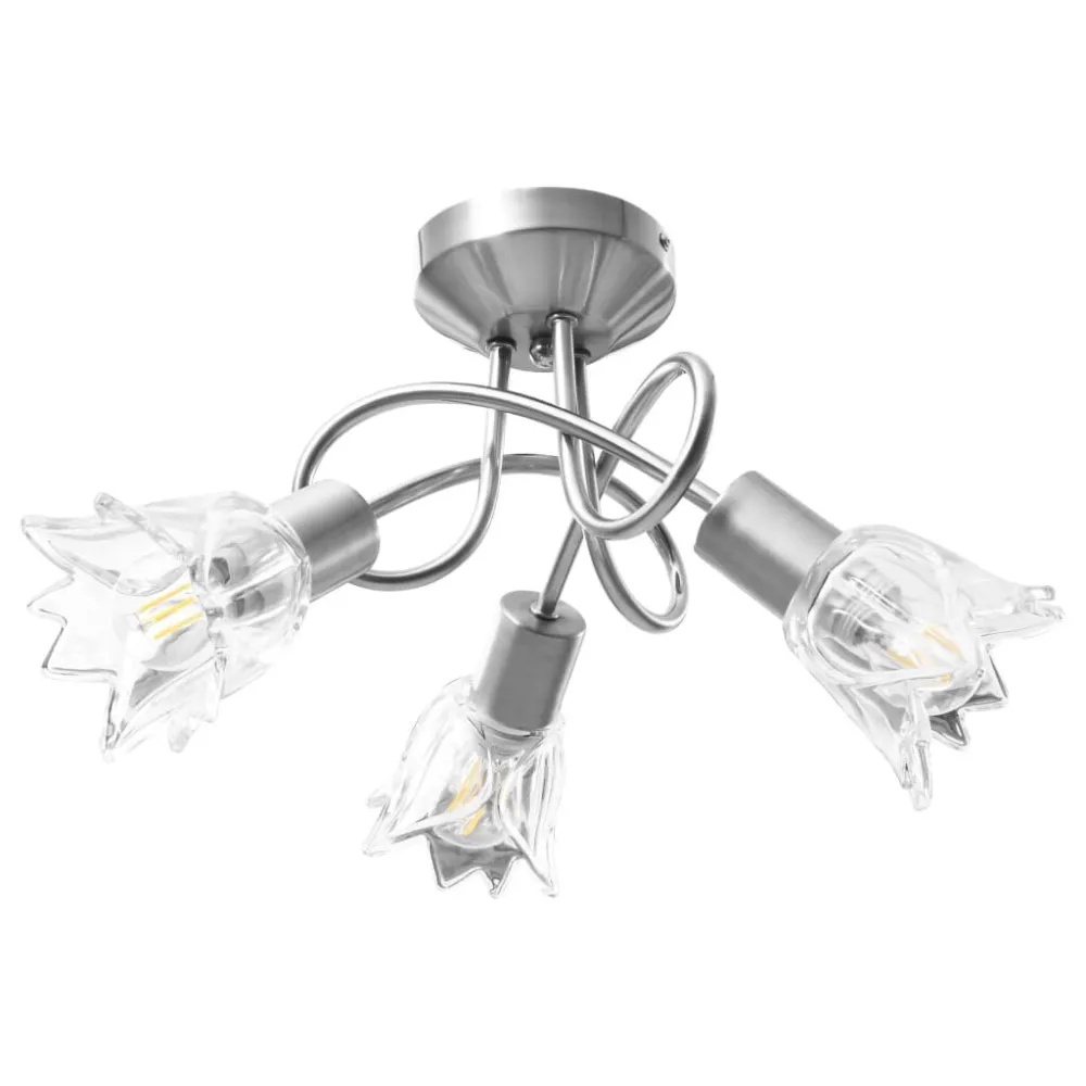 Profissional IP44 Candeeiro de teto com abajures de vidro tulipa 3 lâmpadas E14