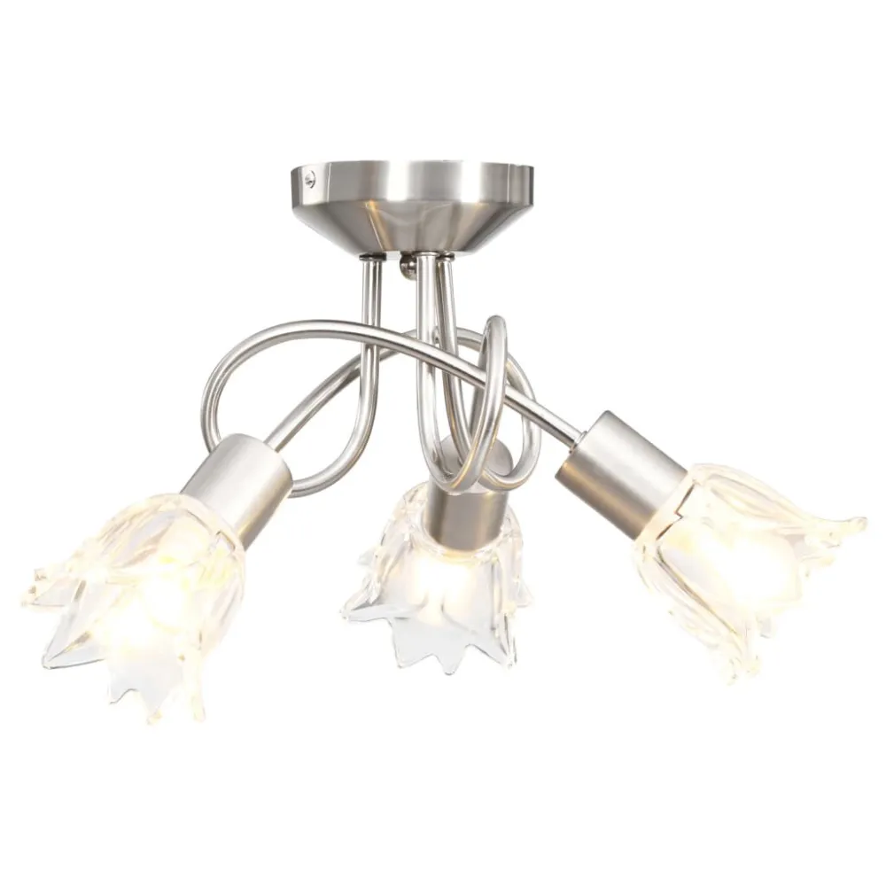 Profissional IP44 Candeeiro de teto com abajures de vidro tulipa 3 lâmpadas E14