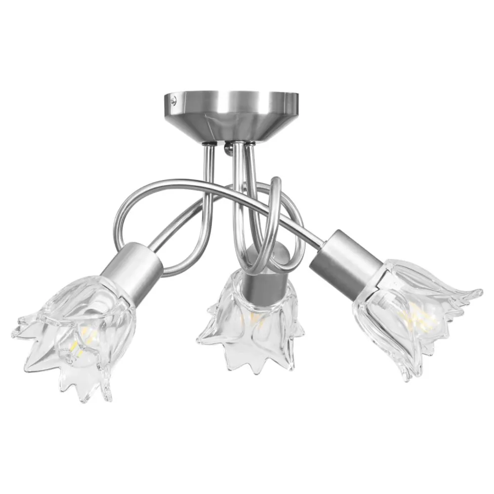 Profissional IP44 Candeeiro de teto com abajures de vidro tulipa 3 lâmpadas E14