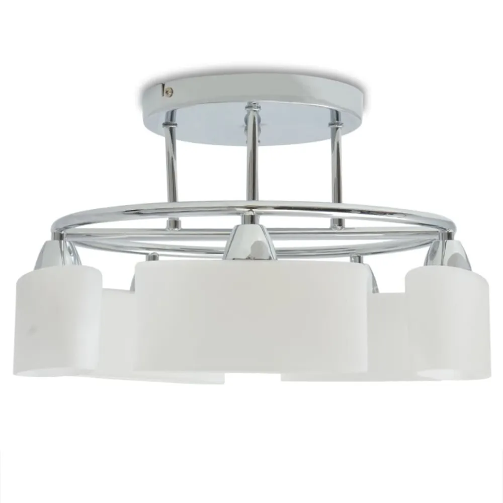 Retrô Industrial Candeeiro teto abajures de vidro elipsoides 5 lâmpadas E14 200W