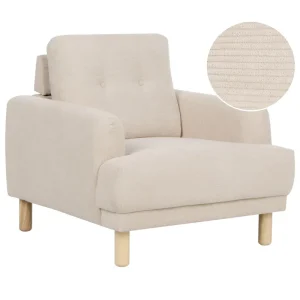 Armchair TUVE Corduroy Light Bege claro