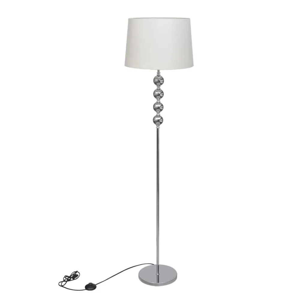 Filamento Edison Vintage Candeeiro de chão suporte elevado + abajur e 4 bolas branco