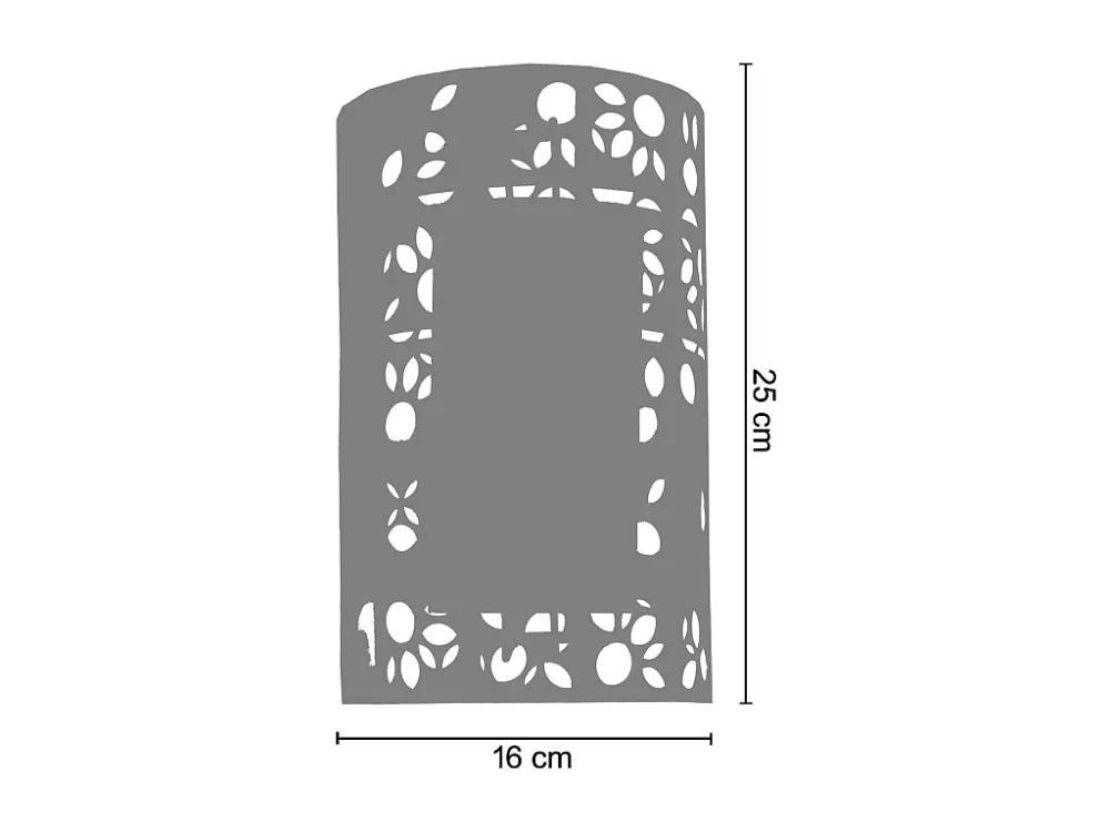 Aplique TOSEL ZEN metálico meio cilindro cinza D16 x H10 cm
