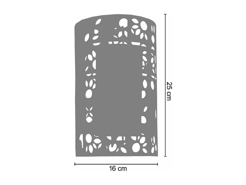 Aplique TOSEL ZEN metálico meio cilindro cinza D16 x H10 cm