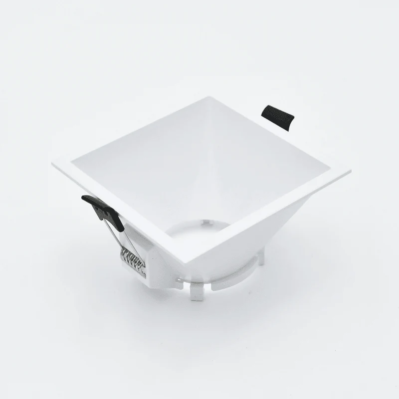 Aro Quadrado Downlight p/ Lâmpadas GU10 em PVC
