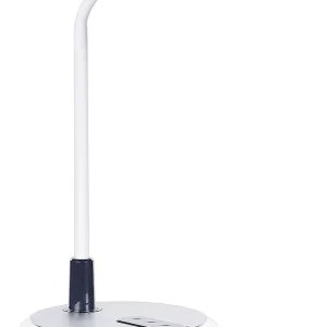 Candeeiro de mesa LED branco e prateado COLUMBA