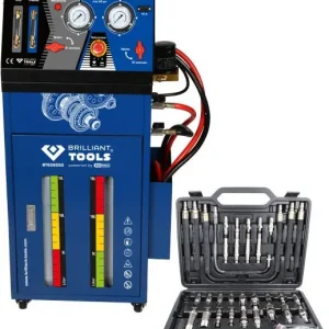 Dispositivo de lavagem de transmissão Brilliant Tools para transmissões automáticas, incluindo conjunto de adaptadores de...