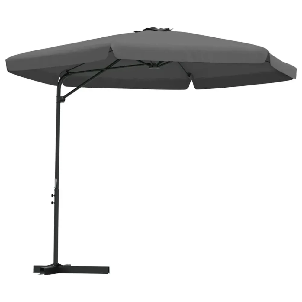 Guarda-sol de exterior com poste de ço 300 cm antracite