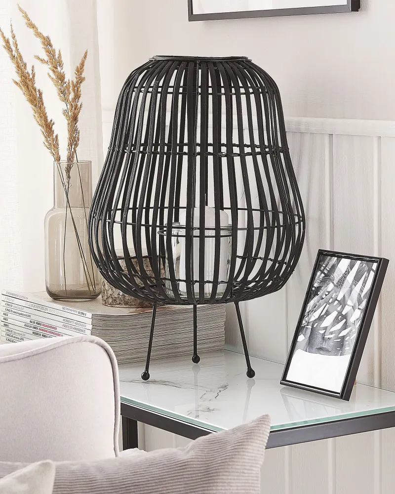 Lanterna BERKNER Madeira Preto