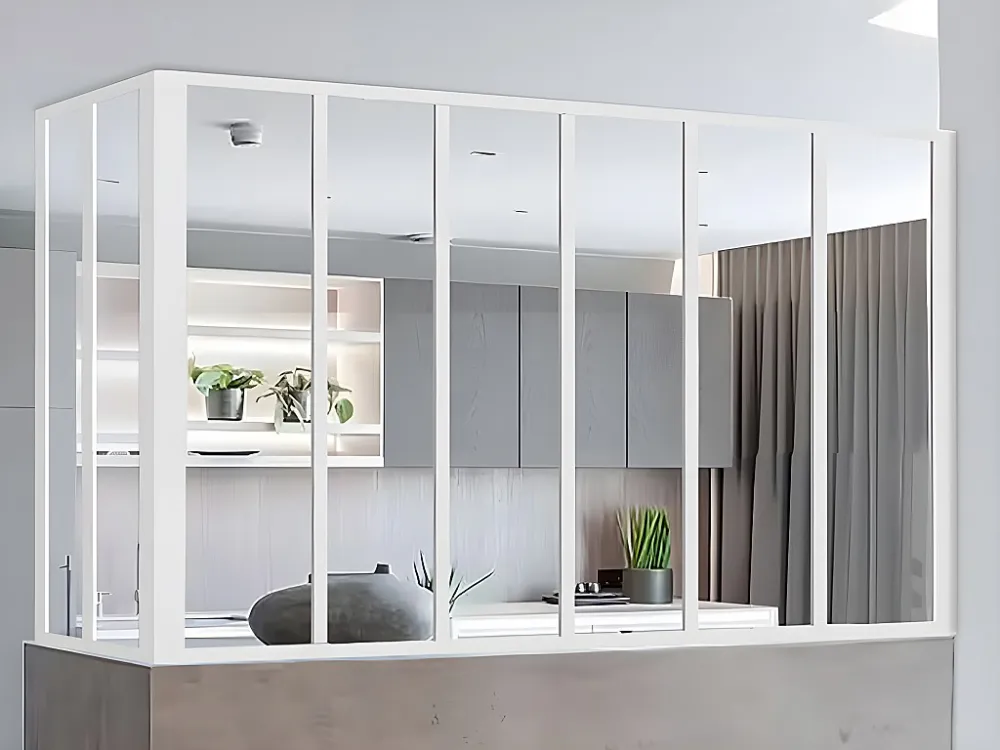 Poste de canto para divisória atelier alumínio termolacado 105 cm branco BAYVIEW