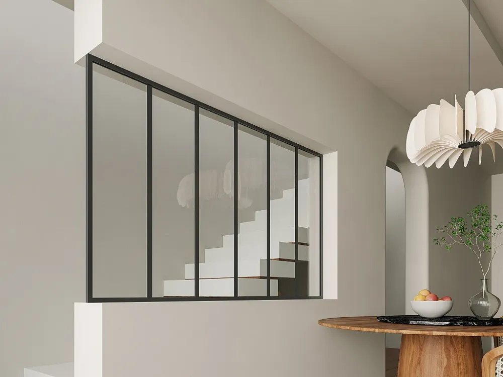Poste para divisória alumínio termolacado A105 cm preto BAYVIEW