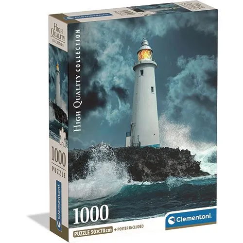 Puzzle High Quality Collection: Lightouse Storm - 1000 Peças - Clementoni