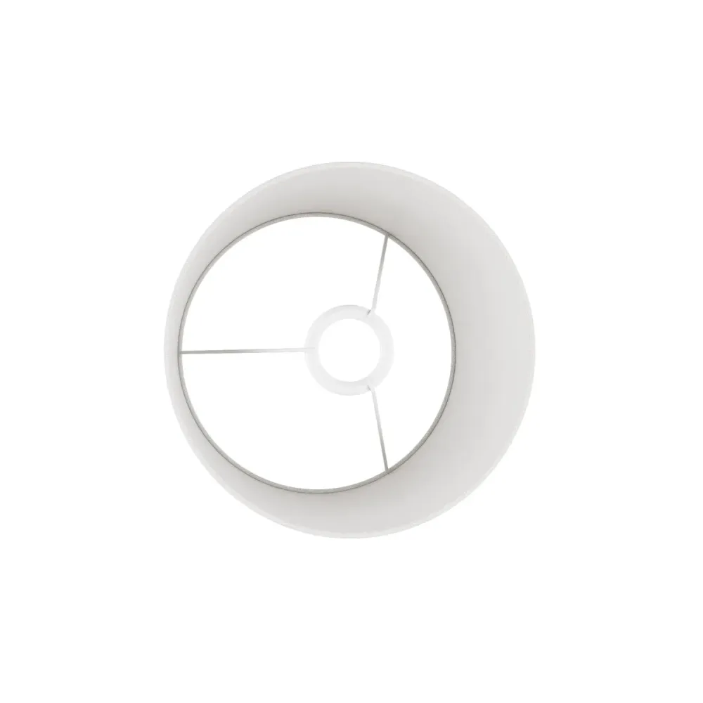 Abajur Athena com casquilho E27 para candeeiro de mesa - Made Italy - Linho branco brilhante