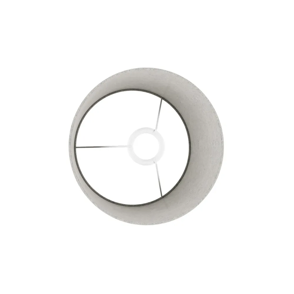 Abajur Athena com casquilho E27 para candeeiro de mesa ou de pé - Made Italy - Lã Cinzento Claro