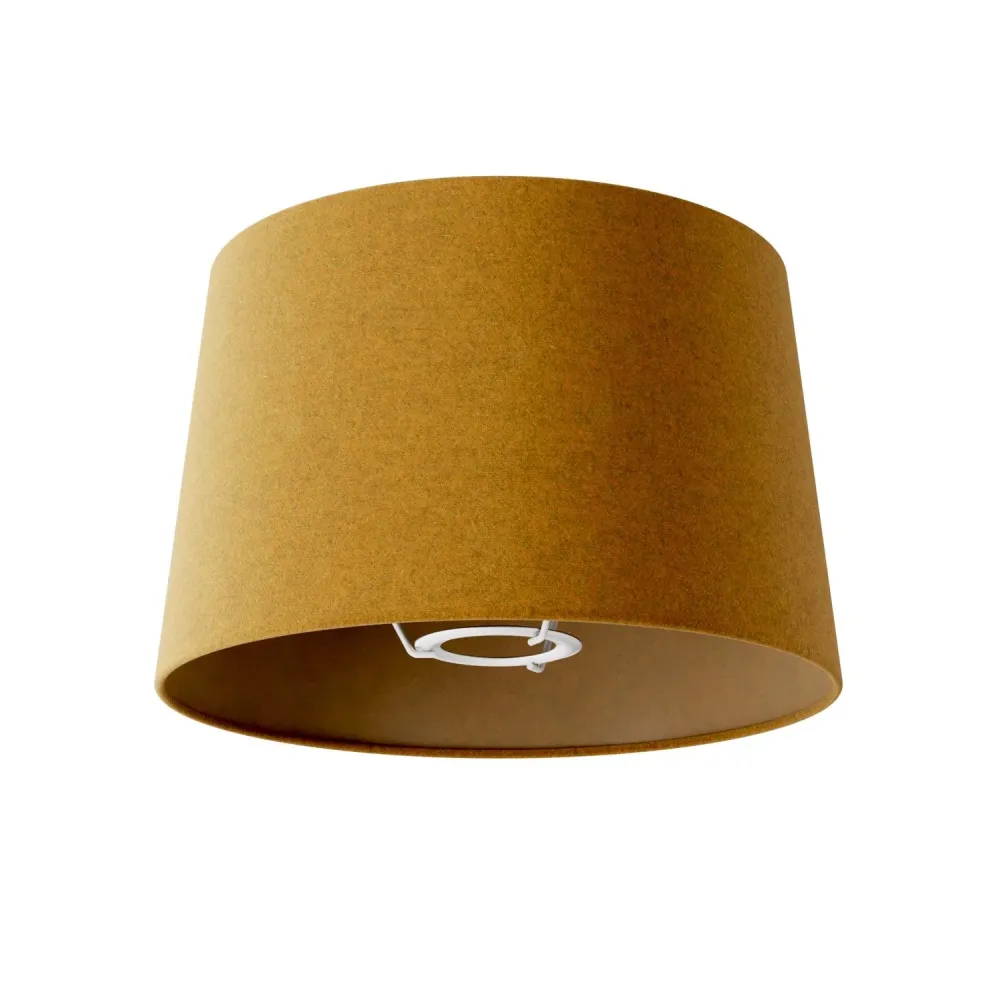 Abajur Athena com casquilho E27 para candeeiro de mesa ou de pé - Made Italy - Lã Mostarda