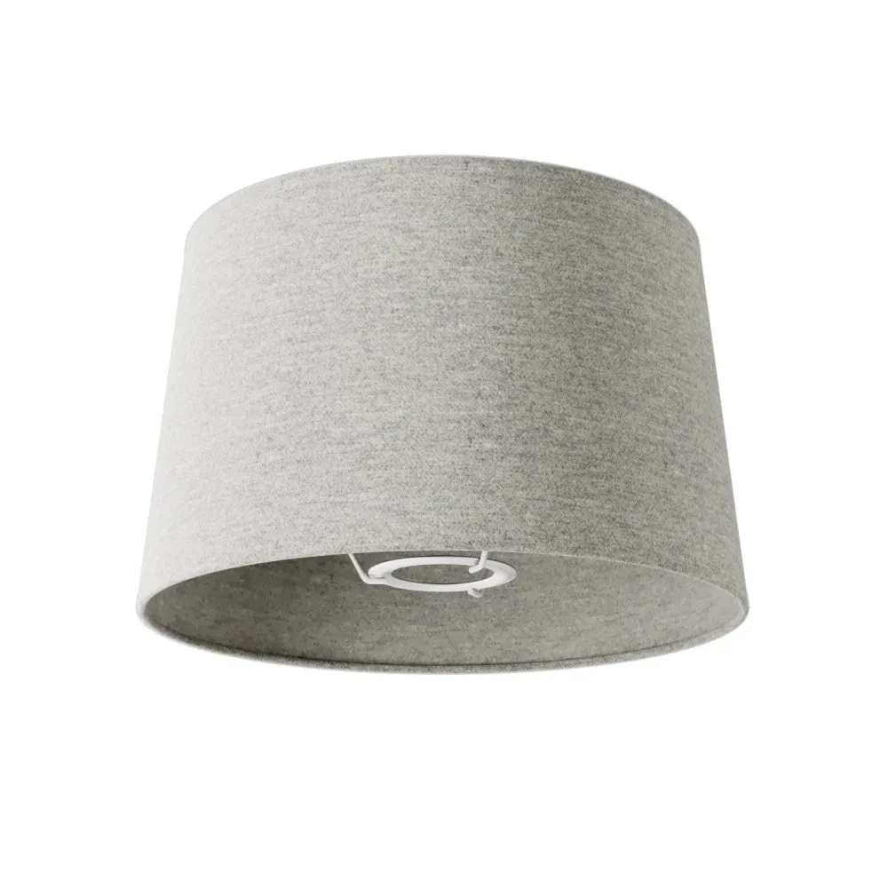 Abajur Athena com casquilho E27 para candeeiro de mesa ou de pé - Made Italy - Lã Cinzento Claro