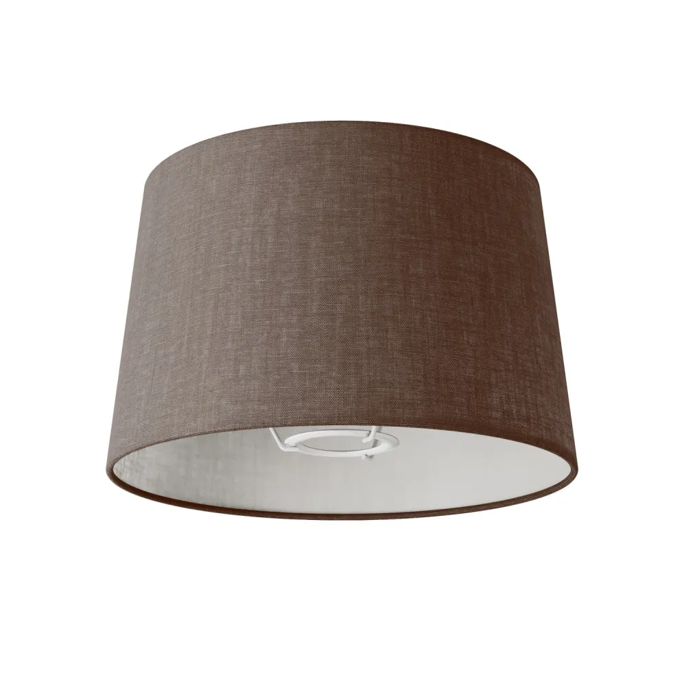 Abajur Athena com casquilho E27 para candeeiro de mesa ou de pé - Fabricado em Itália - Camelot Castanho