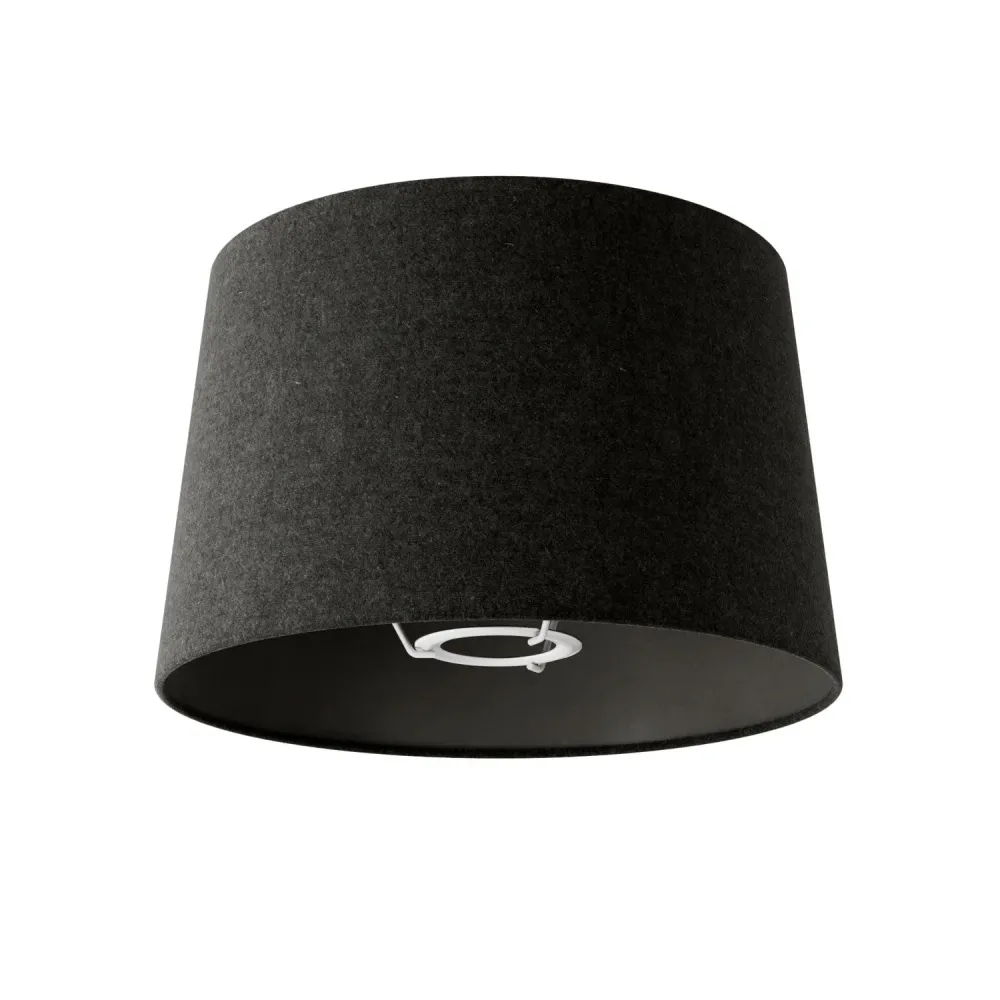 Abajur Athena com casquilho E27 para candeeiro de mesa - Made Italy - Lã cinzento escuro