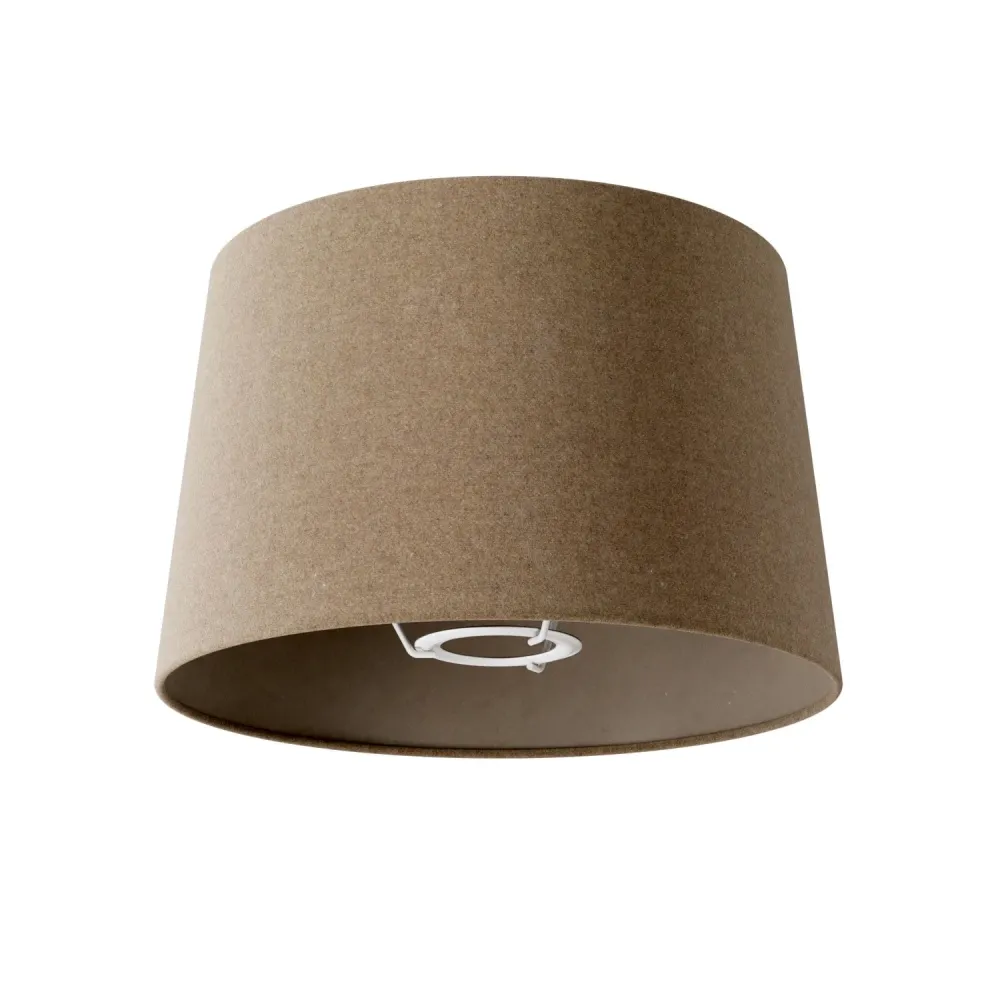 Abajur Athena com encaixe E27 para candeeiro de mesa ou de chão - Made Italy - Lã Castanha