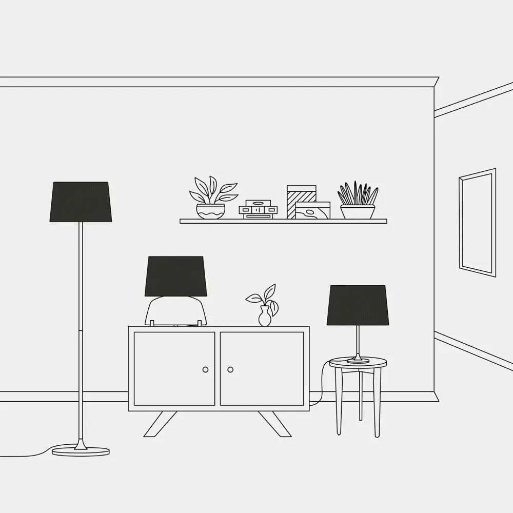 Abajur Athena com encaixe E27 para lâmpada de mesa - Fabricado em Itália - Cinette preto interior Ouro