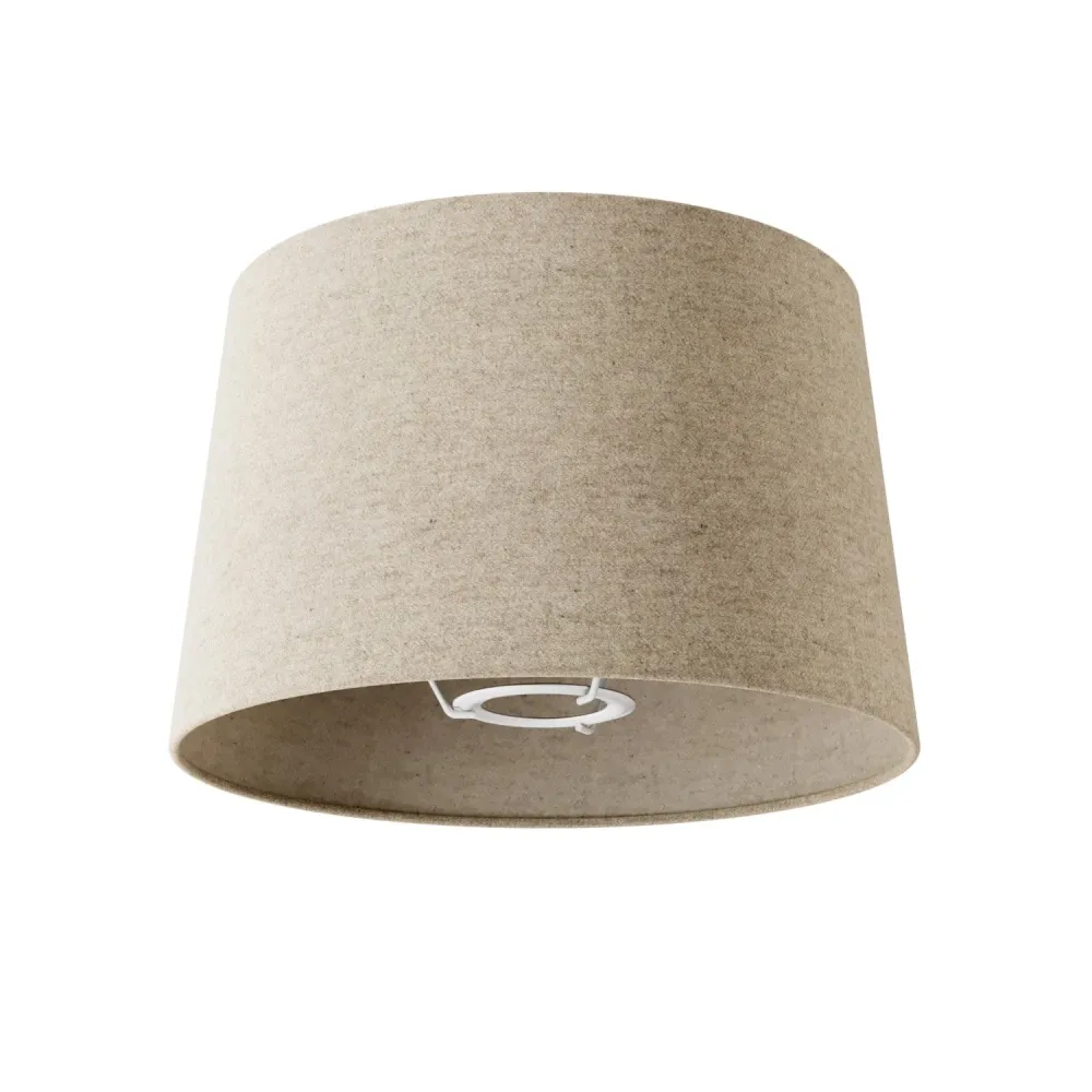 Abajur Athena com encaixe E27 para candeeiro de mesa ou de pé - Fabricado em Itália - Lã Bege