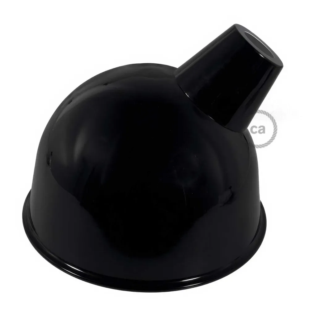 Abajur Broadway em metal esmaltado com encaixe E27 - Preto