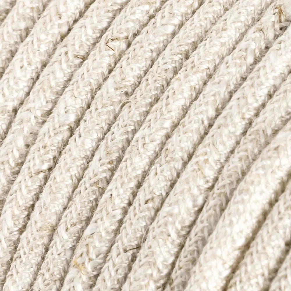Abajur Cablò multicolor 50 cm e cabos em linho branco