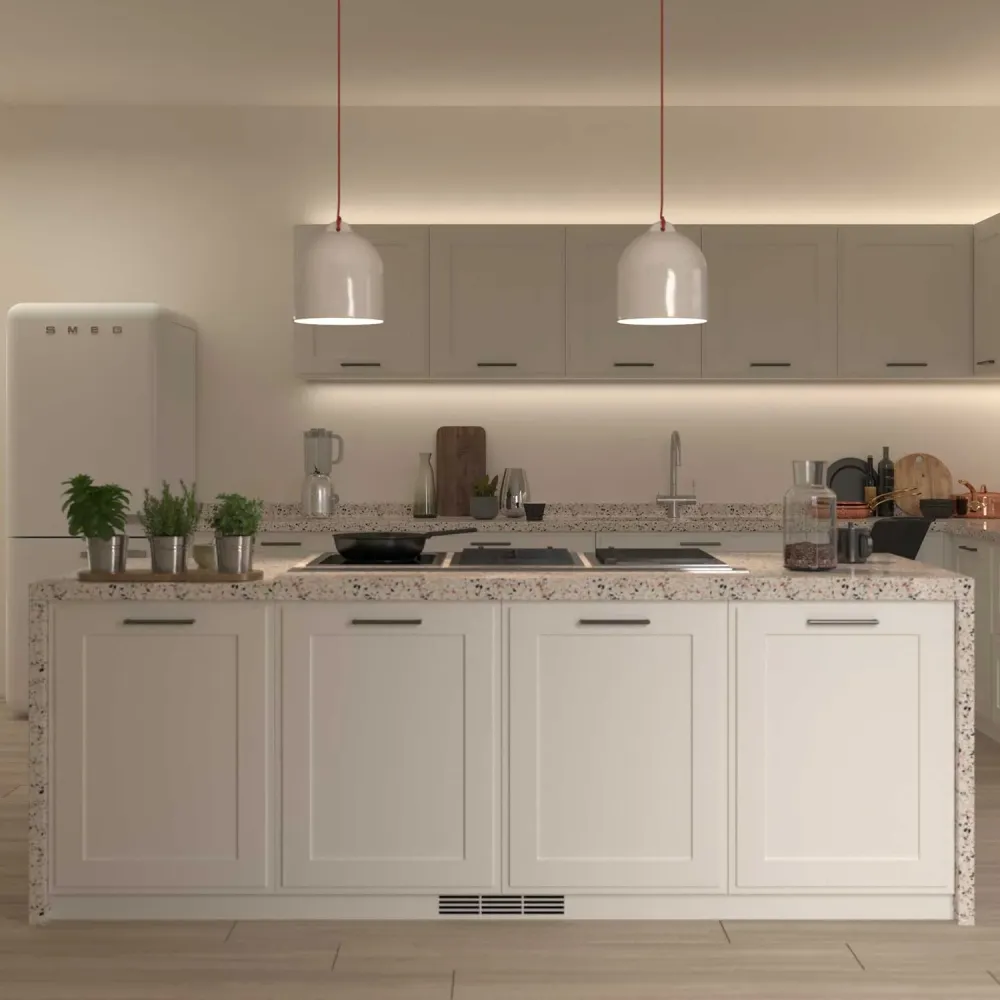 Abajur Campana M em cerâmica para suspensão - Made Italy - Branco brilhante