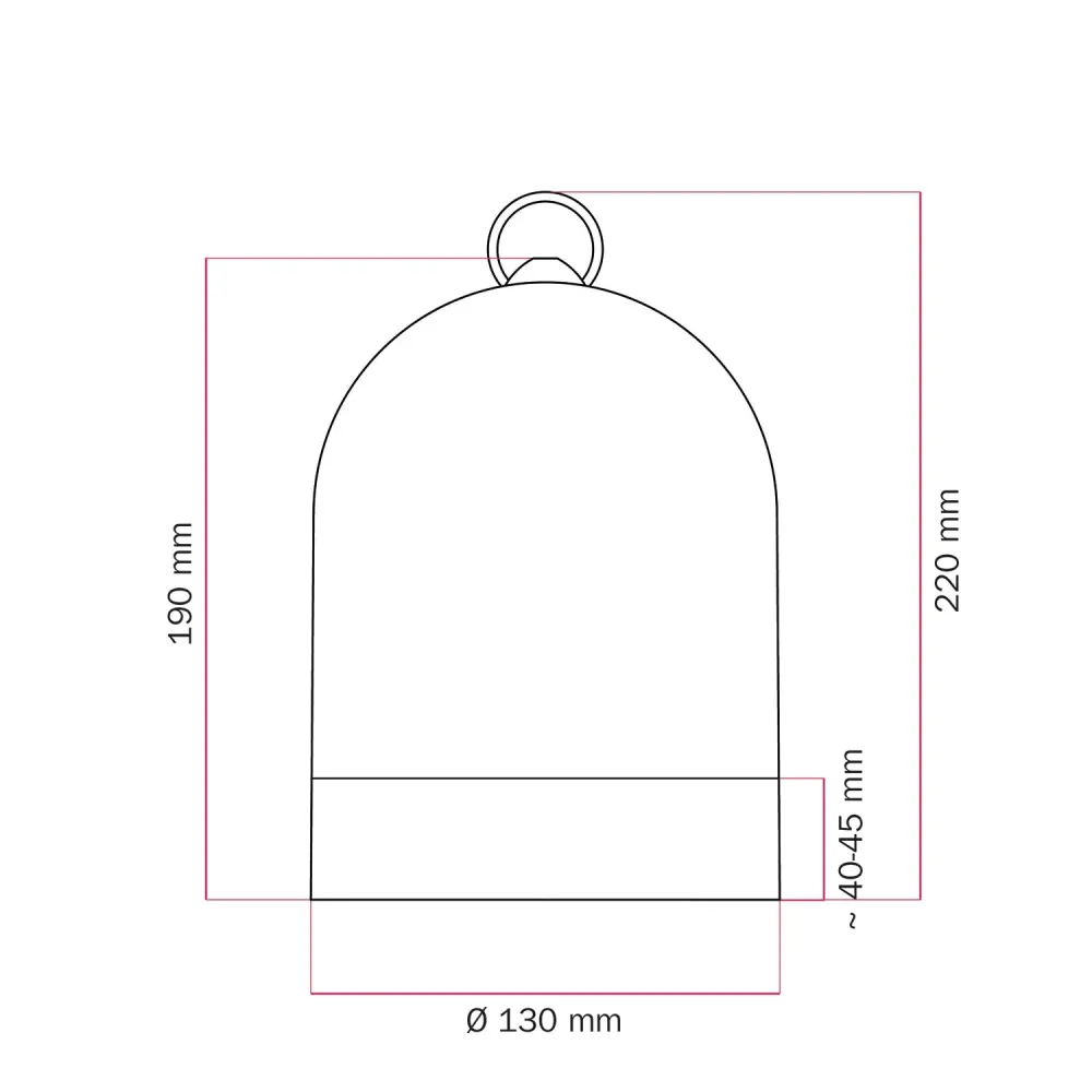 Abajur Campana Mini XS bicolor em cerâmica Branco e Castanho, coleção Materia - Fabricado em Itália