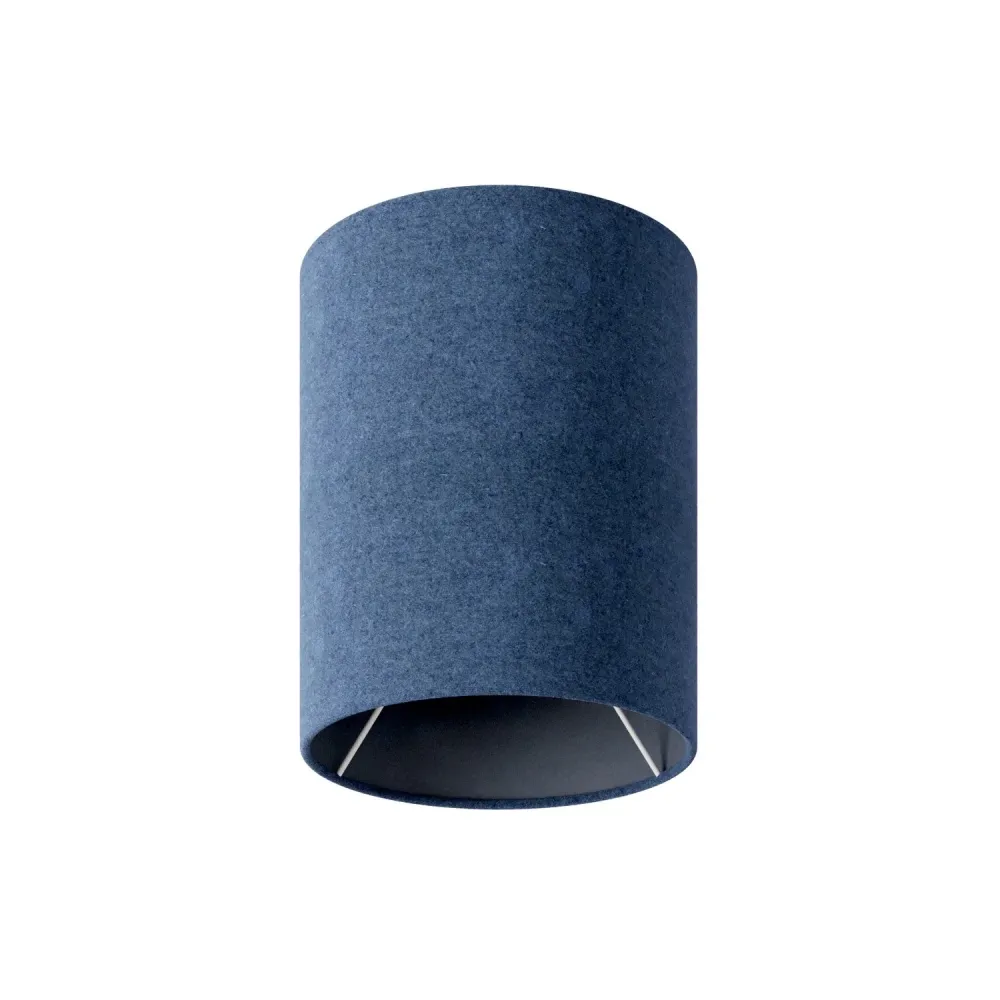 Abajur Cilindro S em tecido com encaixe E27 - Made Italy - Lã Azul