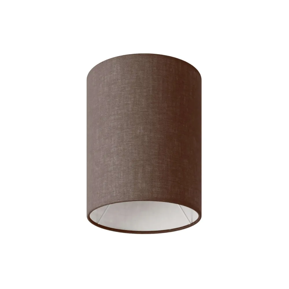Abajur Cilindro em tecido com encaixe E27 - 100% Made Italy - Camelot castanho