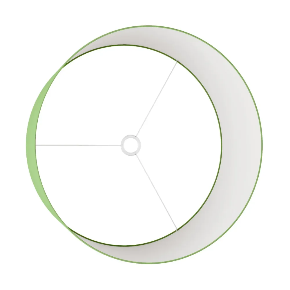 Abajur Cilindro XXL em tecido com casquilho E27 - Made Italy - Cinette Verde Pistácio