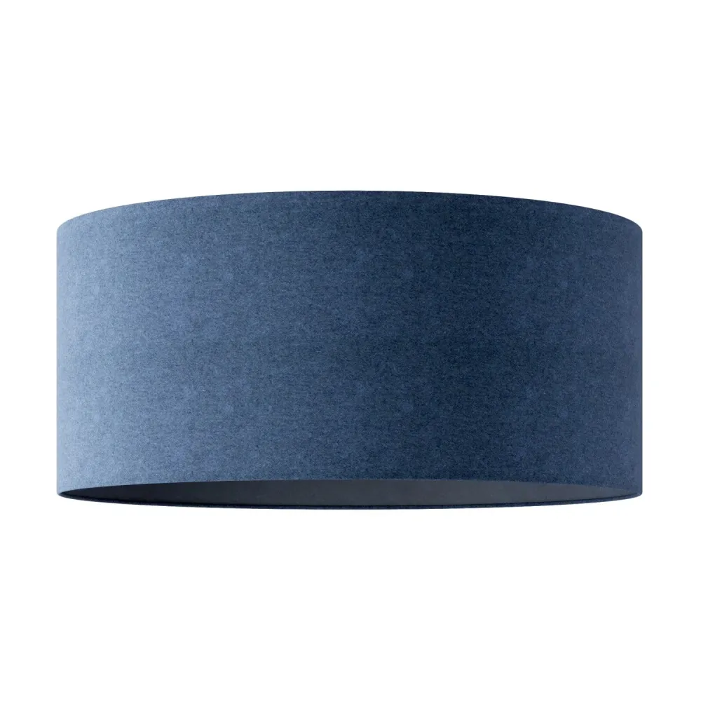 Abajur Cilindro XXL em tecido com casquilho E27 - Made Italy - Lã Azul
