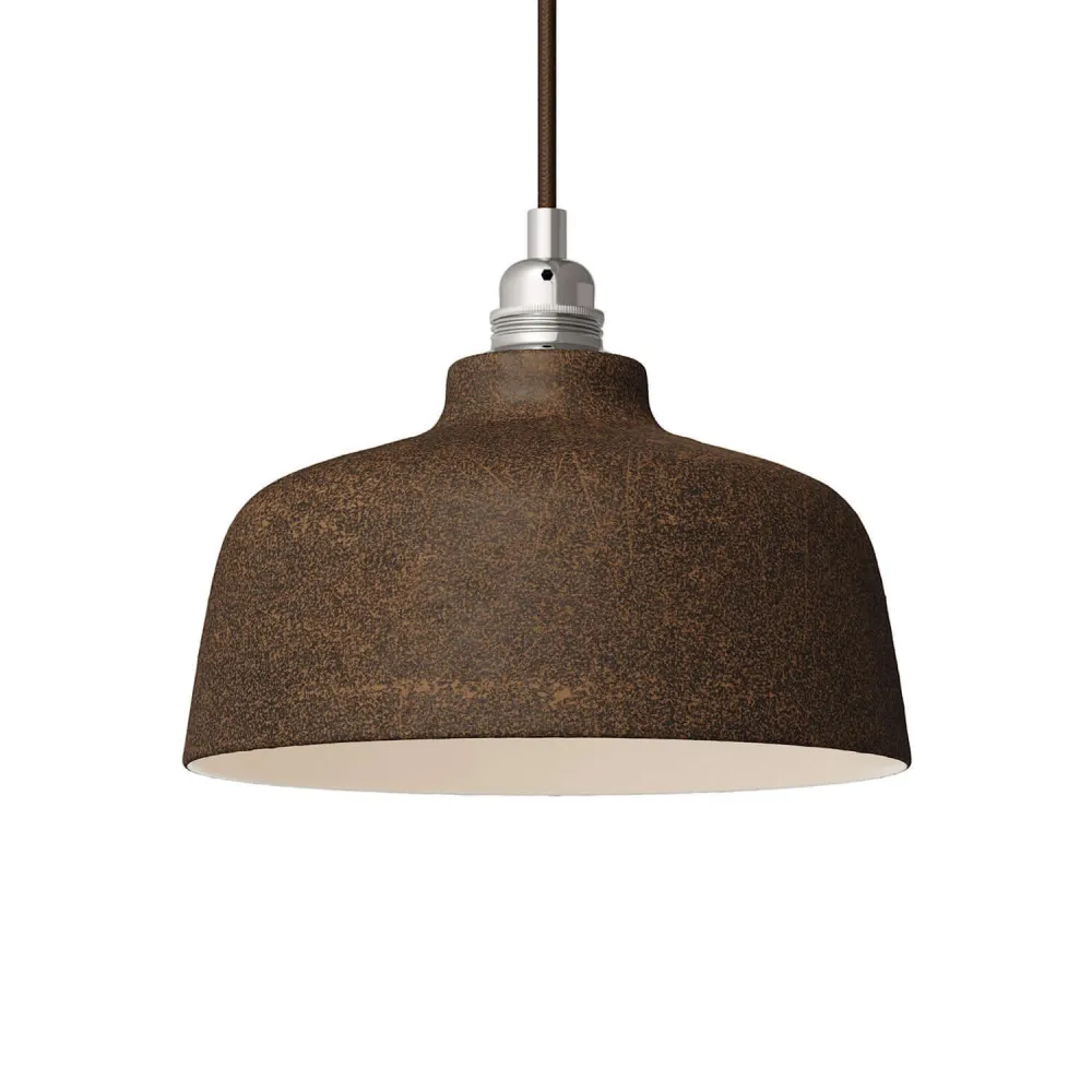 Abajur Coppa em cerâmica, coleção Materia - Fabricado em Itália - Efeito corten