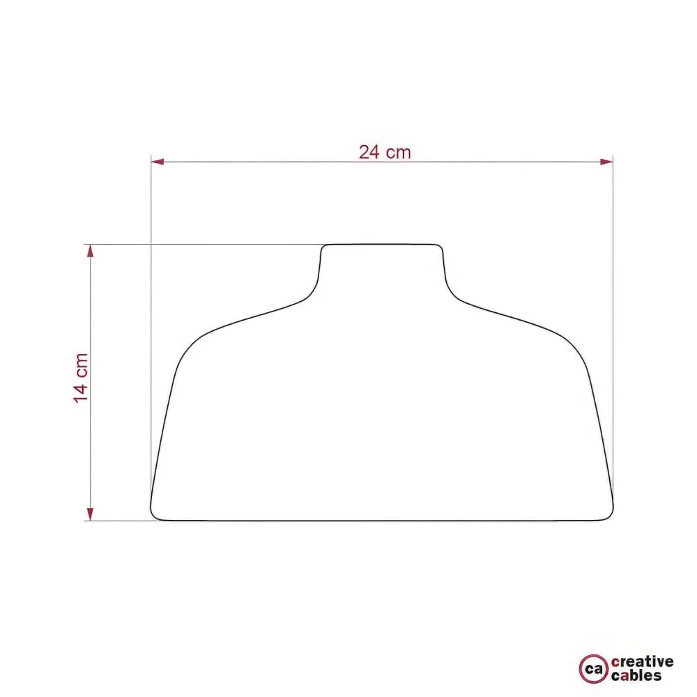 Abajur Coppa em cerâmica, coleção Materia - Made Italy - Terracotta riscada