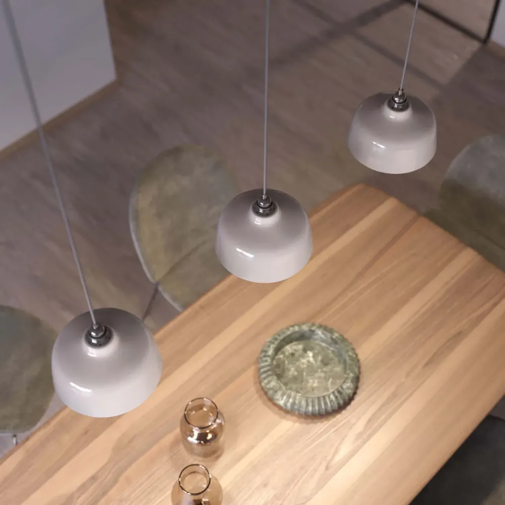 Abajur Coppa em cerâmica, coleção Materia - Made Italy - Branco brilhante