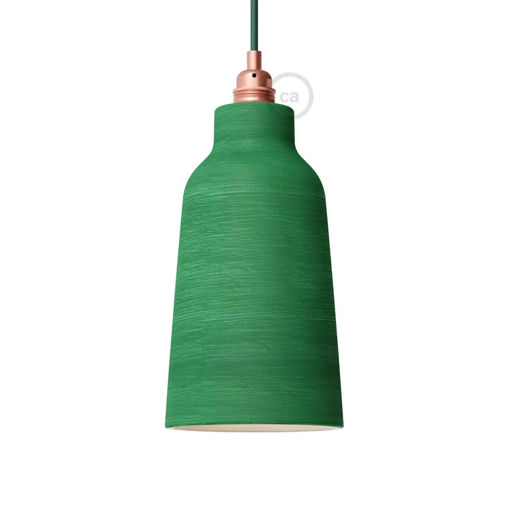 Abajur Garrafa em cerâmica, coleção Materia - Made Italy - Evergreen riscado