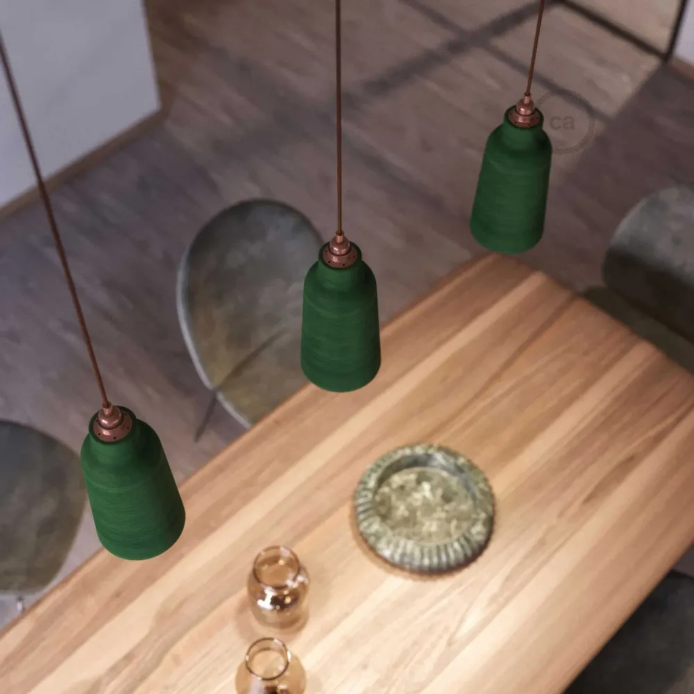 Abajur Garrafa em cerâmica, coleção Materia - Made Italy - Evergreen riscado