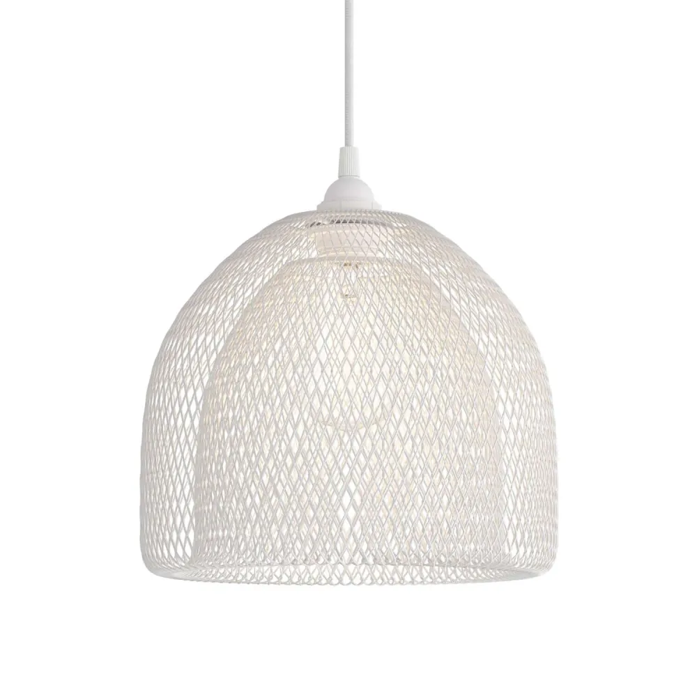 Abajur GhostBell XL em metal com casquilho E27 - Branco