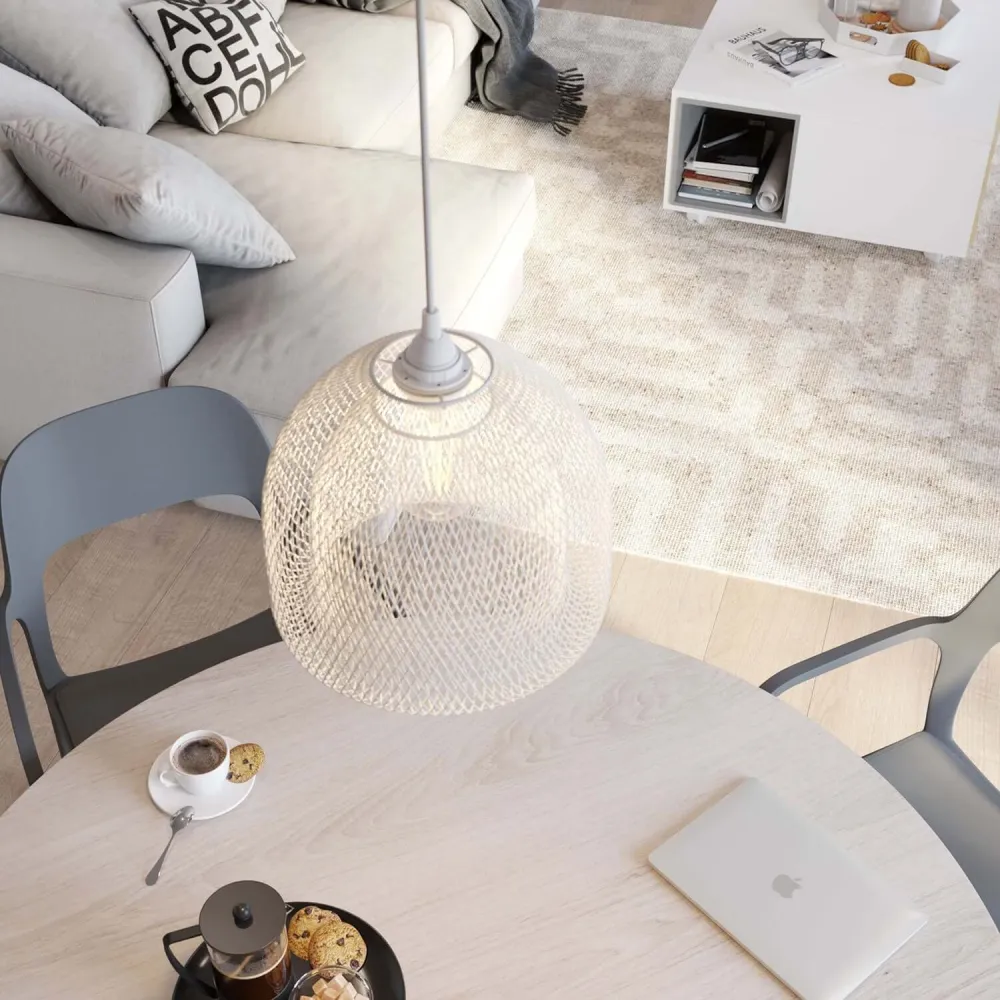 Abajur GhostBell XL em metal com casquilho E27 - Branco