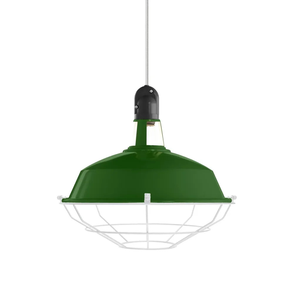 Abajur Harbour com gaiola em metal - Verde