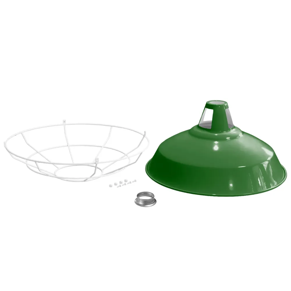 Abajur Harbour com gaiola em metal - Verde