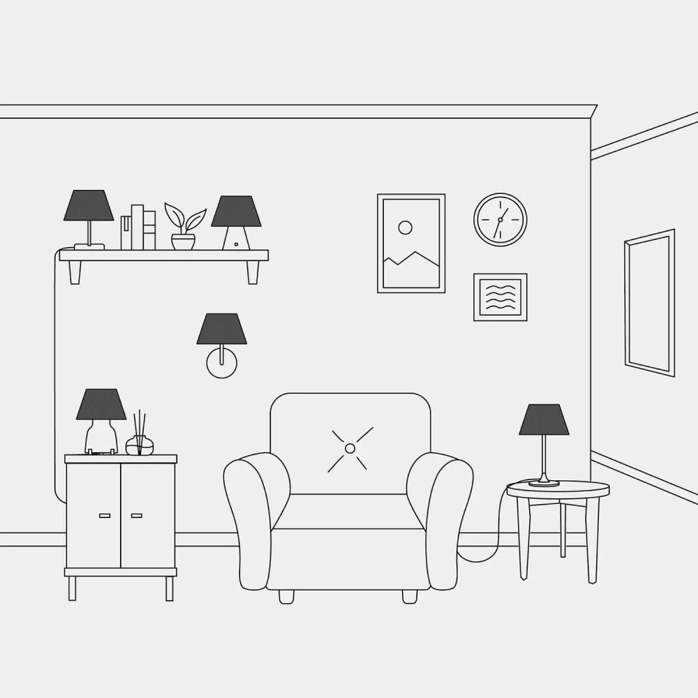 Abajur Impero com casquilho E27 para candeeiro de mesa ou aplique - Fabricado em Itália - Tecido antracite